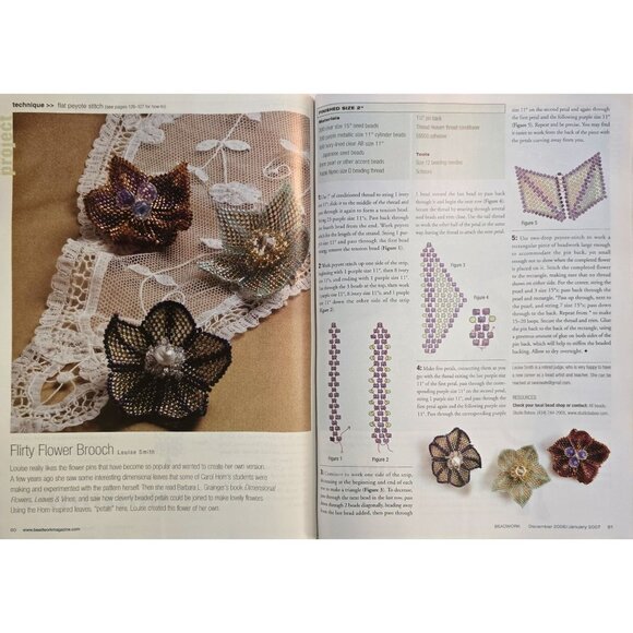 Beadwork Magazine December 2006 January 2007 Embellish A Button Bracelet - Picture 9 of 15
